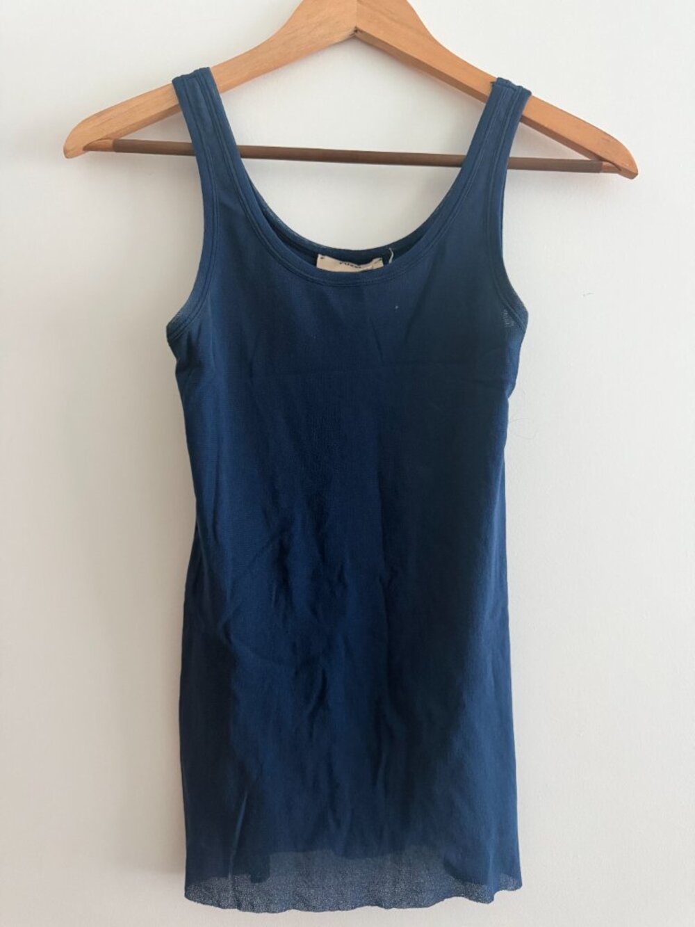 Fuzzi mesh tank top size S blue